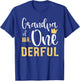 Grandpa of Mr Onederful 1st Birthday First One-Derful Party T-Shirt - T-Shirt | Royal