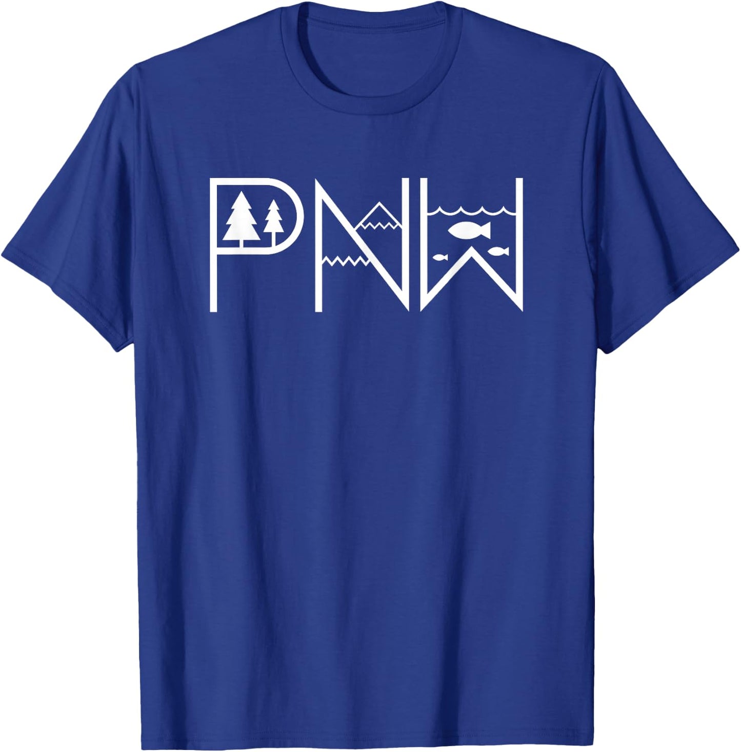PNW Nature Minimal – Cascadia Pacific Northwest T-Shirt - T-Shirt | Royal