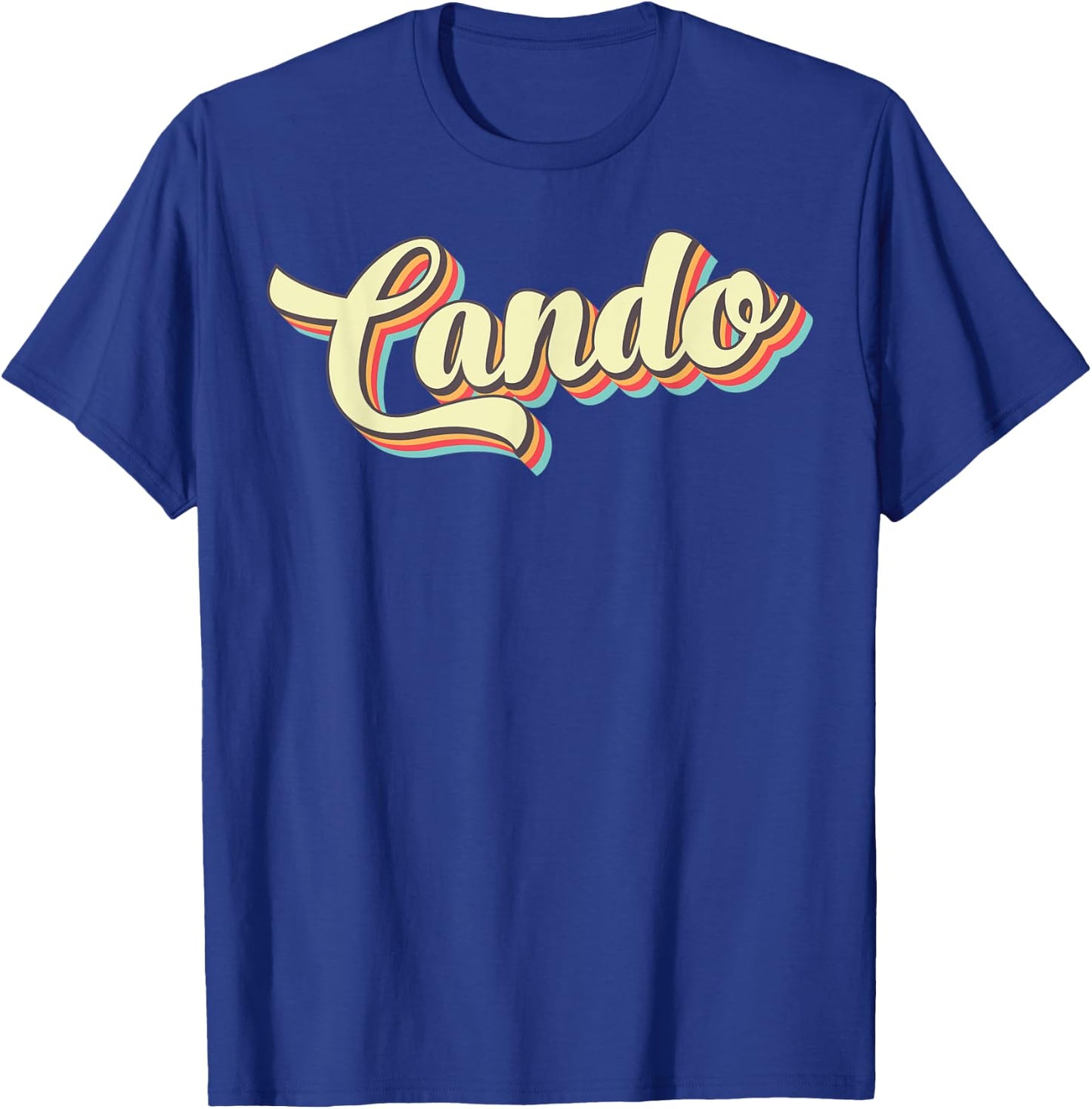 Cando Retro Art Baseball Font Vintage T-Shirt - T-Shirt | Royal