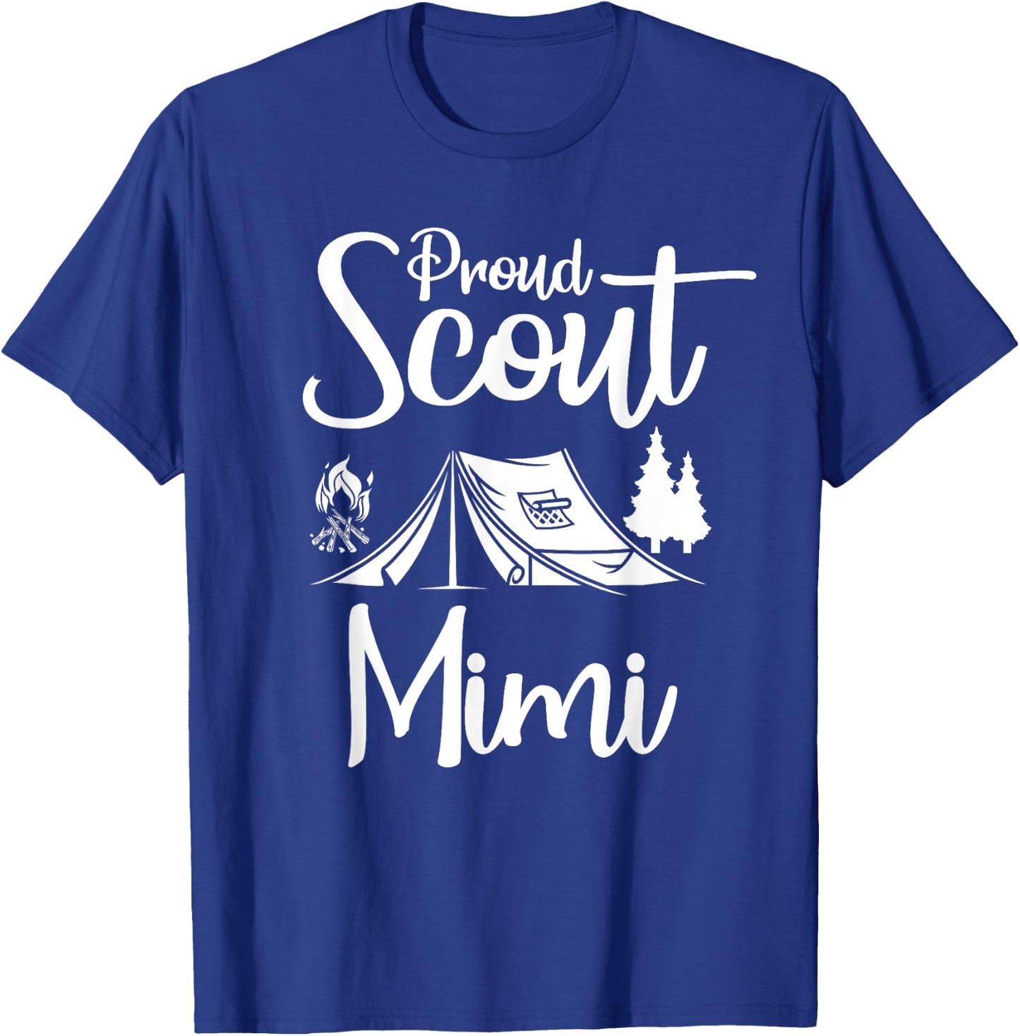 Proud Scout Mimi Camping Scouting Tent Scout Mom Leader T-Shirt - T-Shirt | Royal