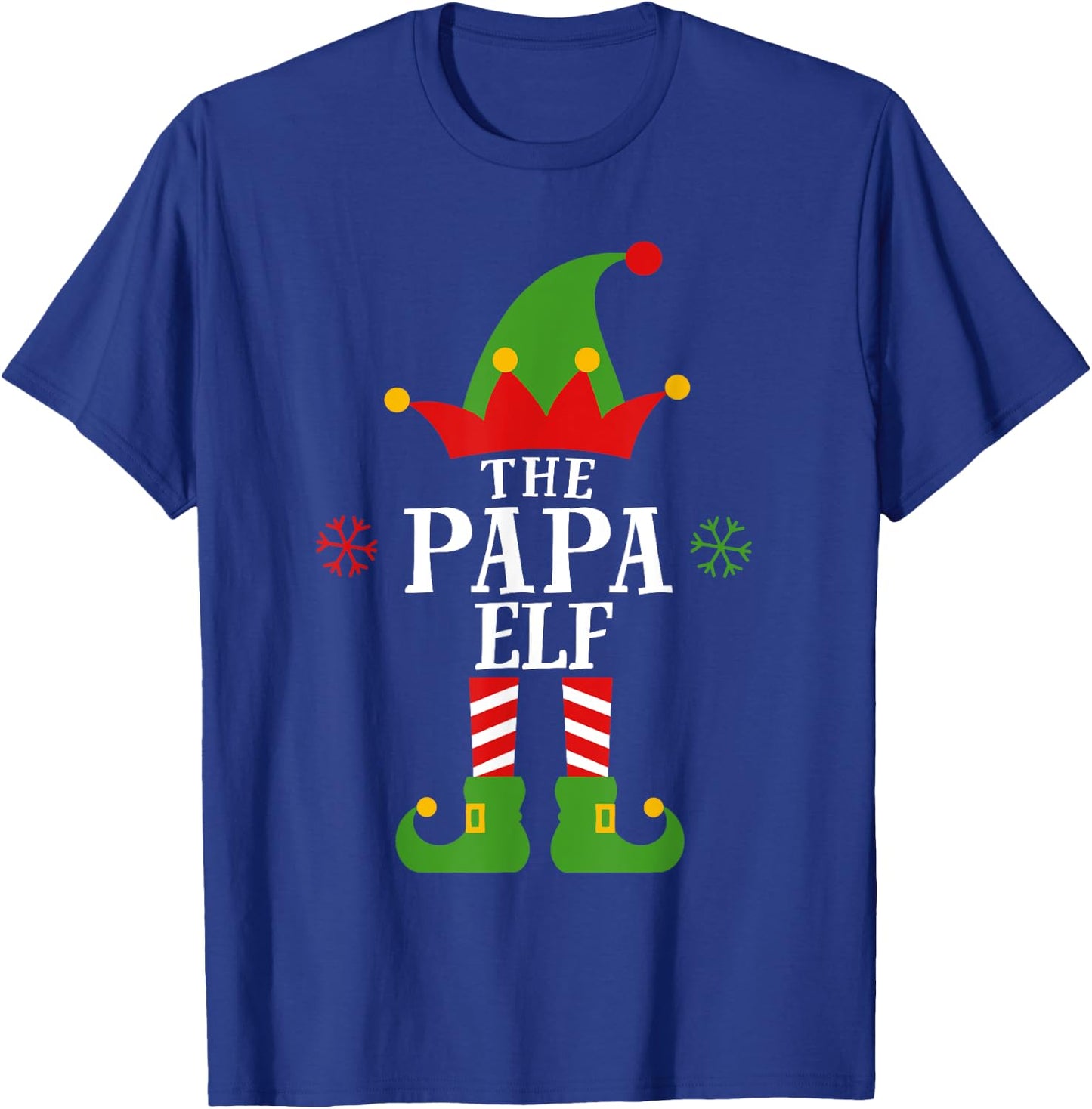 Papa Elf Funny Matching Family Christmas Pajama For Dad T-Shirt - T-Shirt | Royal