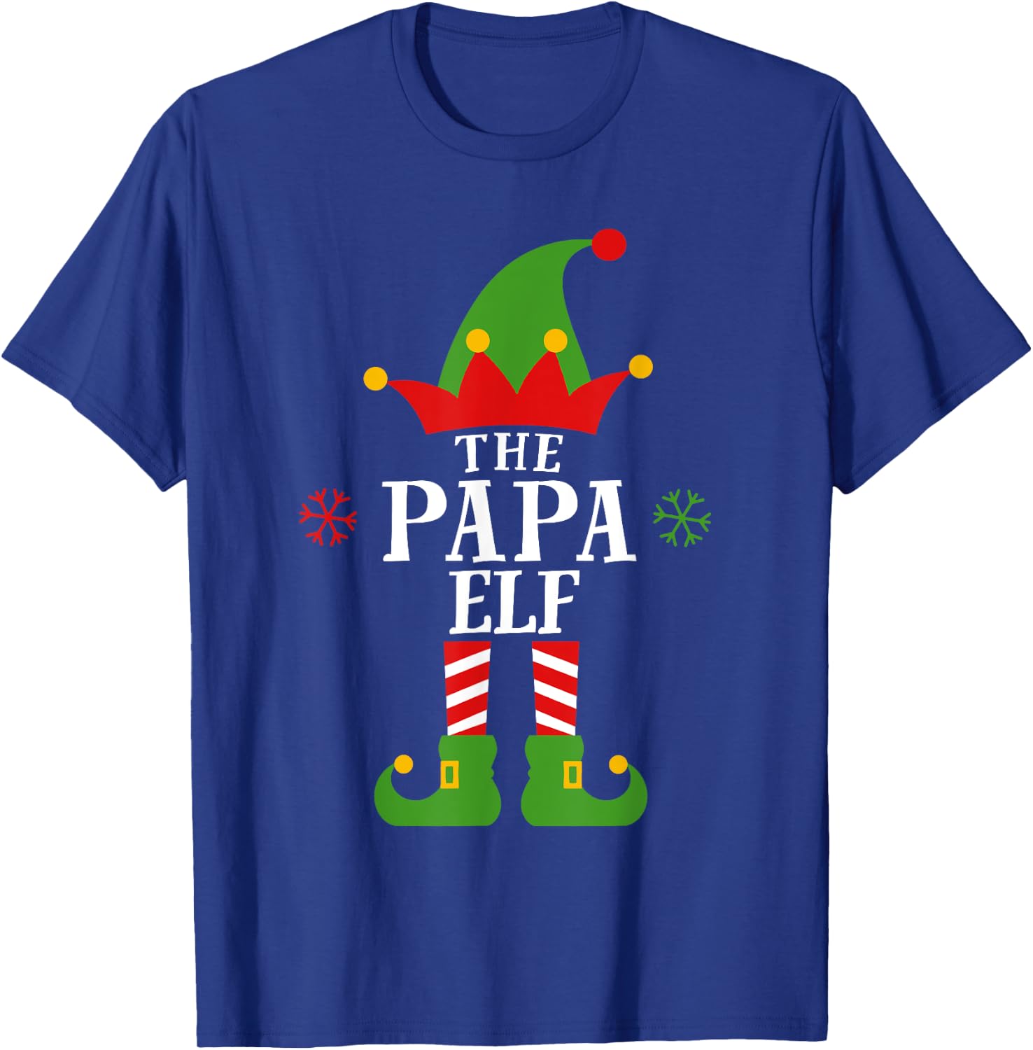 Papa Elf Funny Matching Family Christmas Pajama For Dad T-Shirt - T-Shirt | Royal