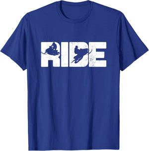 Snowmobile Ride Snowmobiling Motor Sled Winter Sport Gift T-Shirt - T-Shirt | Royal