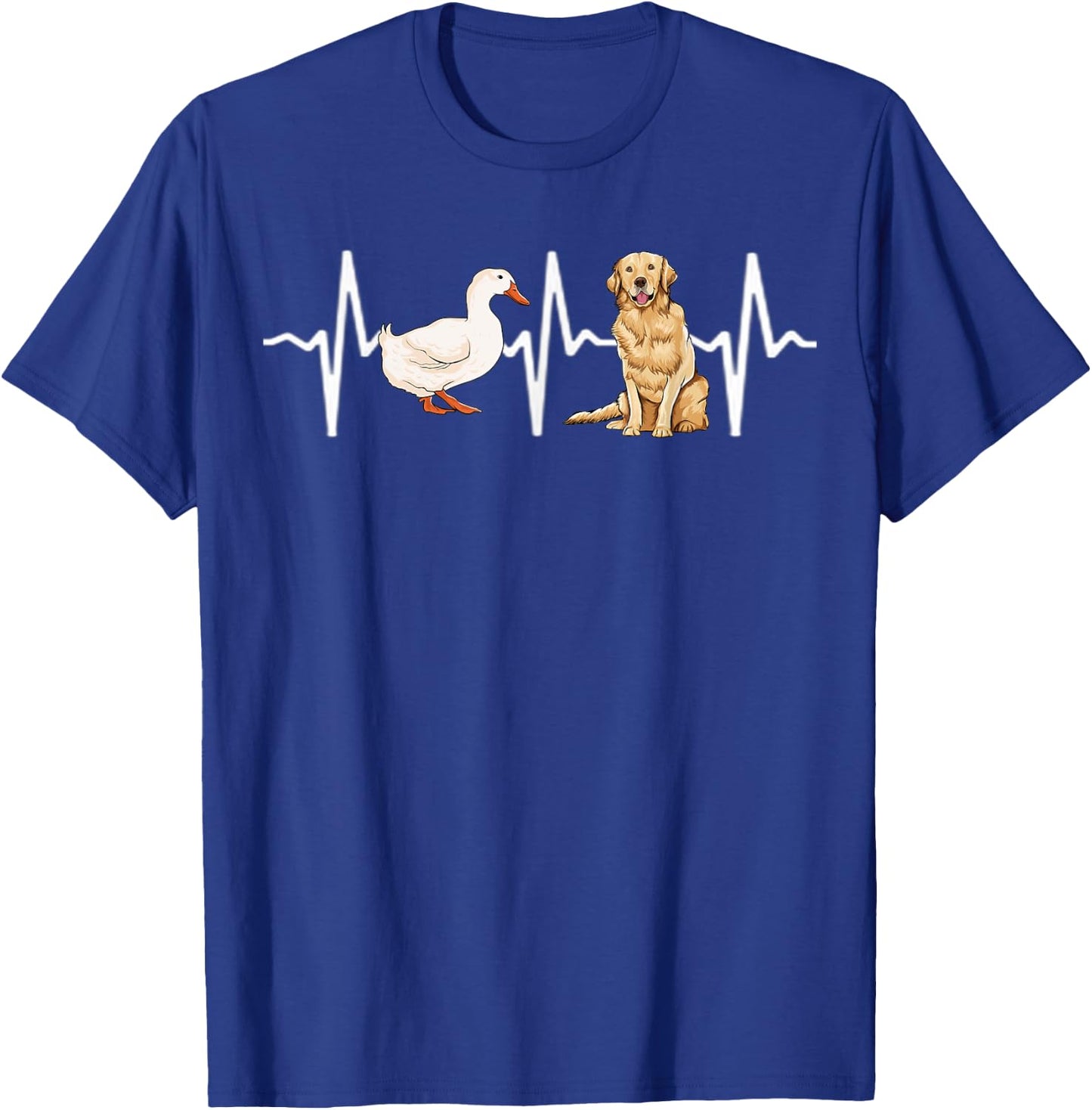 Goose Golden Retriever Heartbeat Dog Lover T-Shirt - T-Shirt | Royal