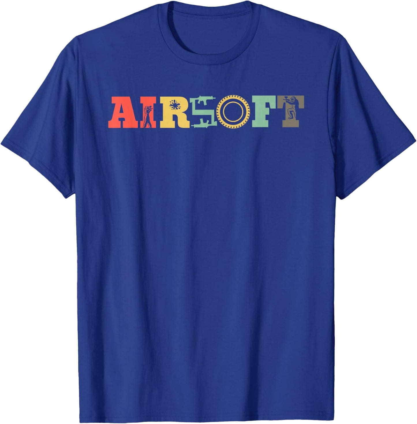 Retro Airsoft Vintage Milsim Weapon Airsoft Team Airsoft T-Shirt - T-Shirt | Royal