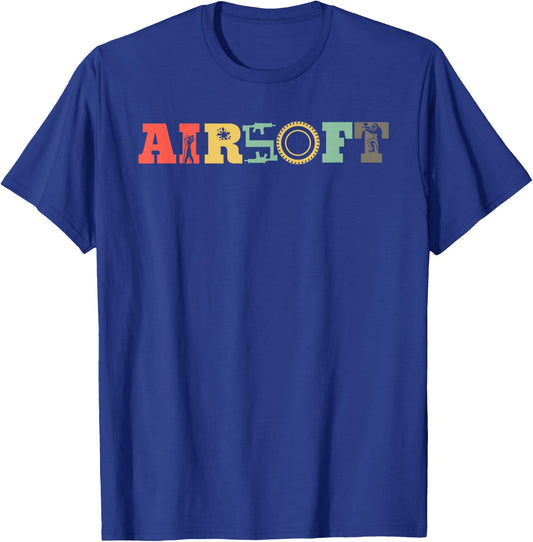 Retro Airsoft Vintage Milsim Weapon Airsoft Team Airsoft T-Shirt - T-Shirt | Royal