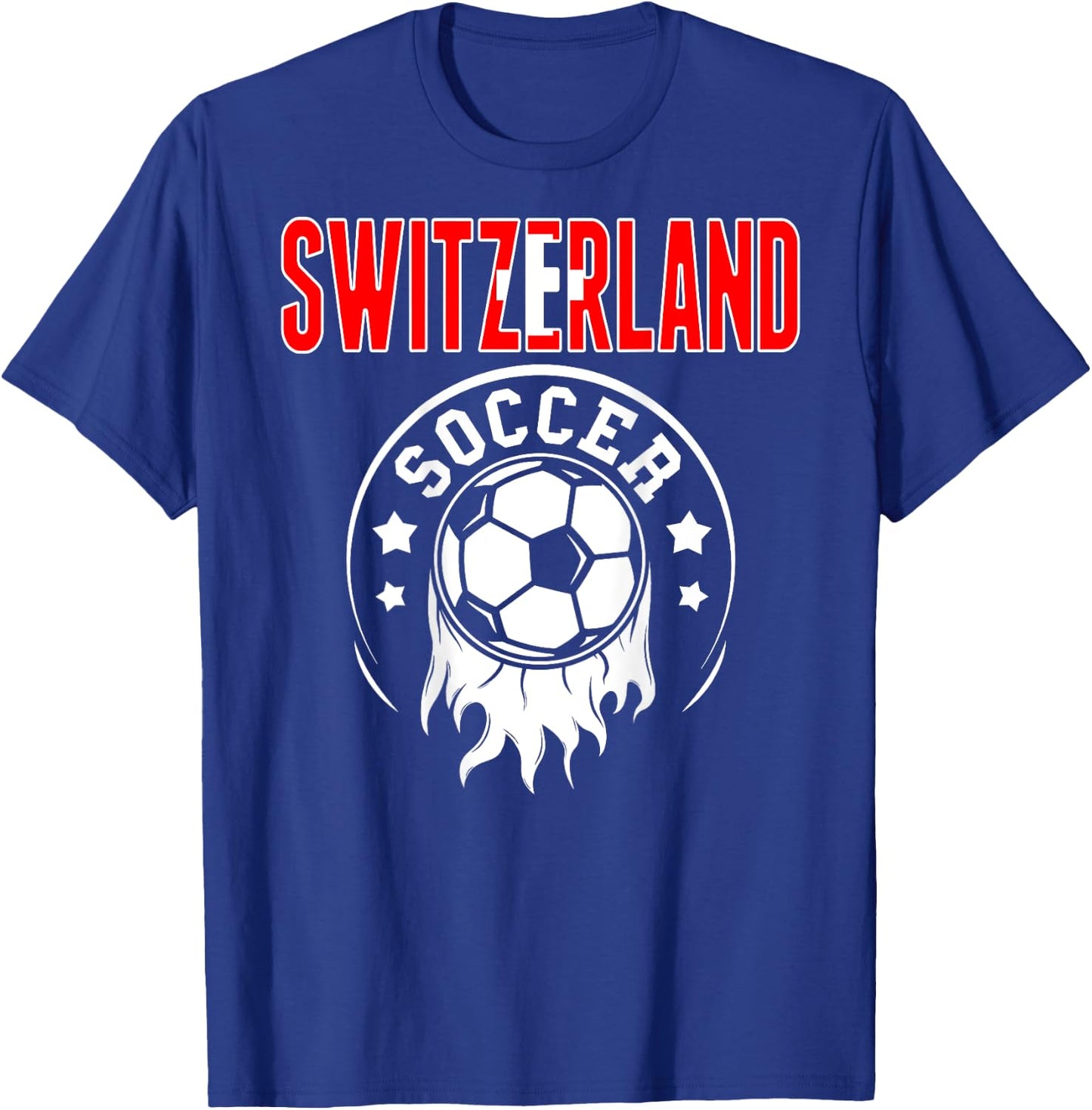 Switzerland Soccer Fans Jersey - Swiss Flag Football Lovers T-Shirt - T-Shirt | Royal