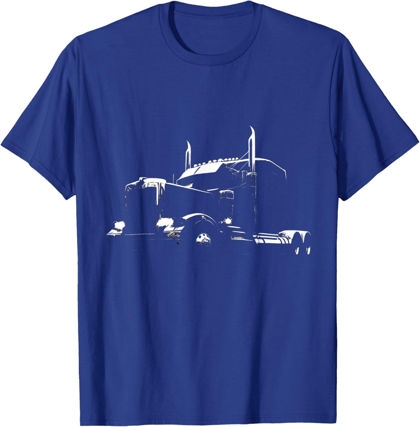 18 Wheeler Semi Truck Shirt for Truck Drivers Who Love OTR T-Shirt - T-Shirt | Royal