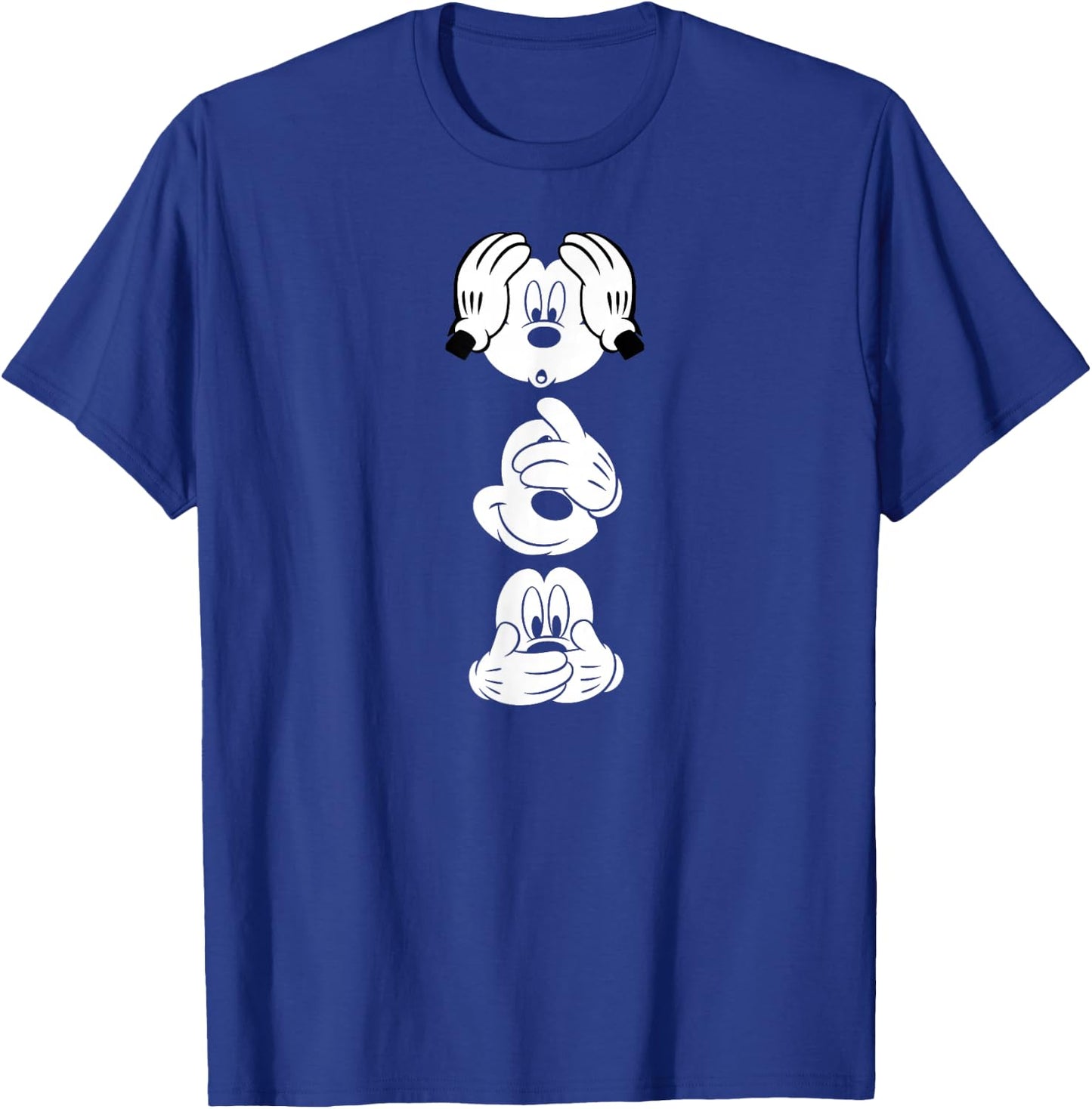 Disney - Mickey Mouse Three Faces T-Shirt - T-Shirt | Royal