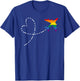Airplane Rainbow Flag Flight Attendant Pilot LGBT Gay Pride T-Shirt - T-Shirt | Royal
