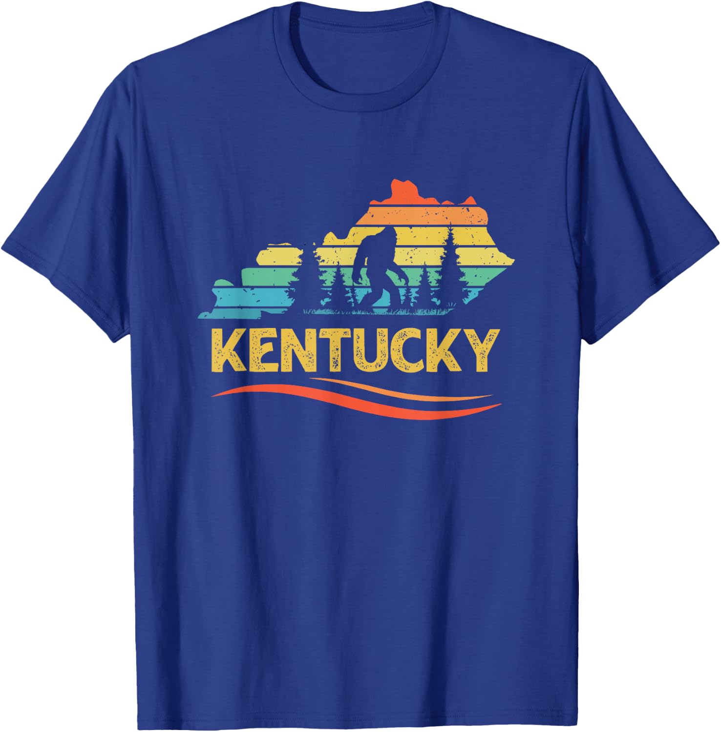 Kentucky with a Bigfoot or a Sasquatch T-Shirt - T-Shirt | Royal