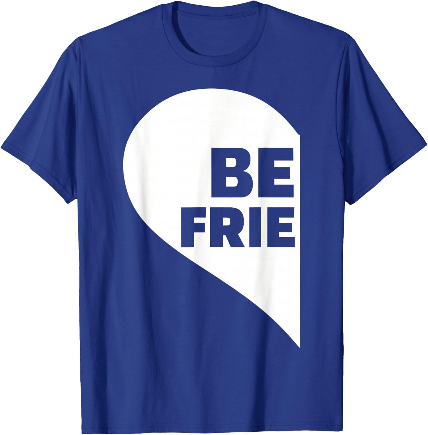 Best Friends Left Heart Half T-Shirt - T-Shirt | Royal