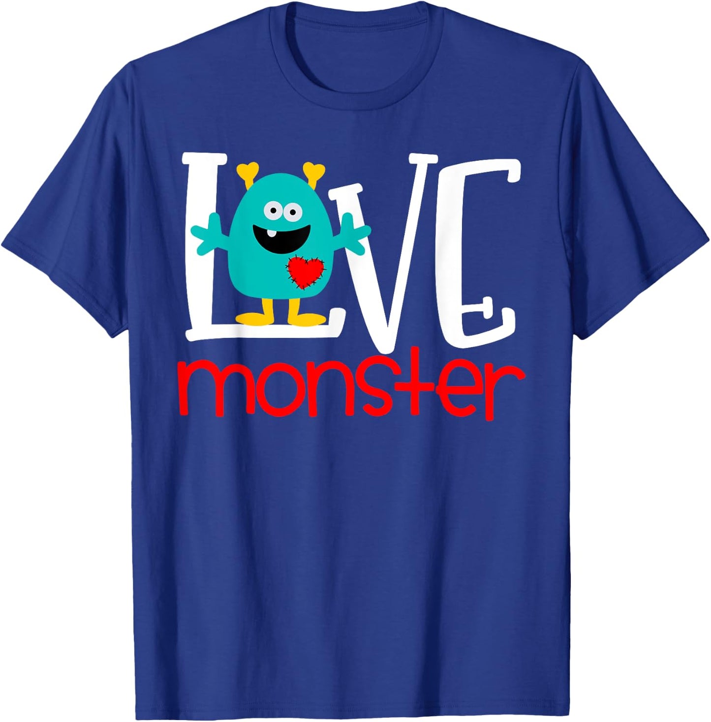 Cute Love Monster Valentine T-Shirt - T-Shirt | Royal