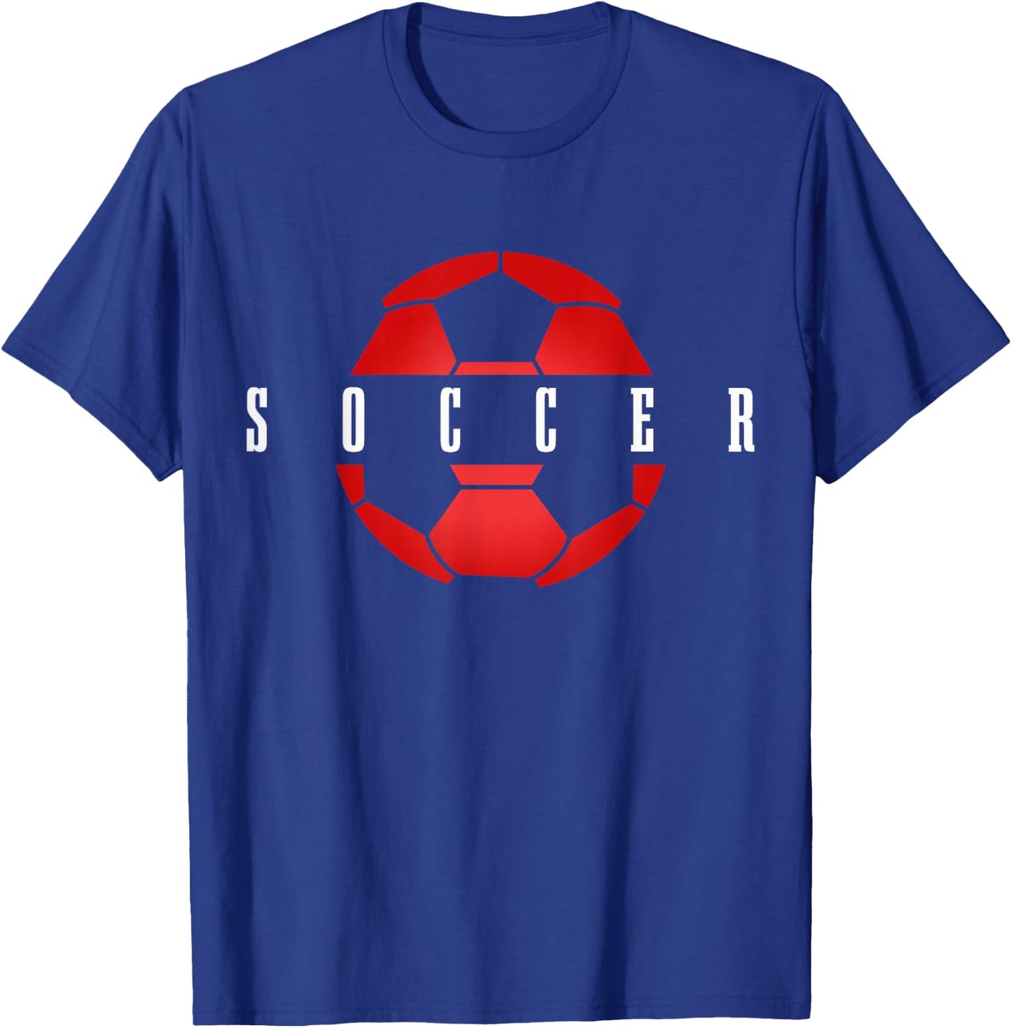 Soccer Player Ball Men Boys Girls Soccer T-Shirt - T-Shirt | Royal