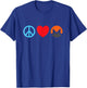 Peace Love Monero Shirt Monero Cryptocurrency Miners Gift T-Shirt - T-Shirt | Royal