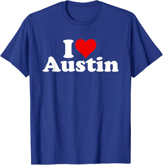 I Heart Love Austin Texas T-Shirt - T-Shirt | Royal