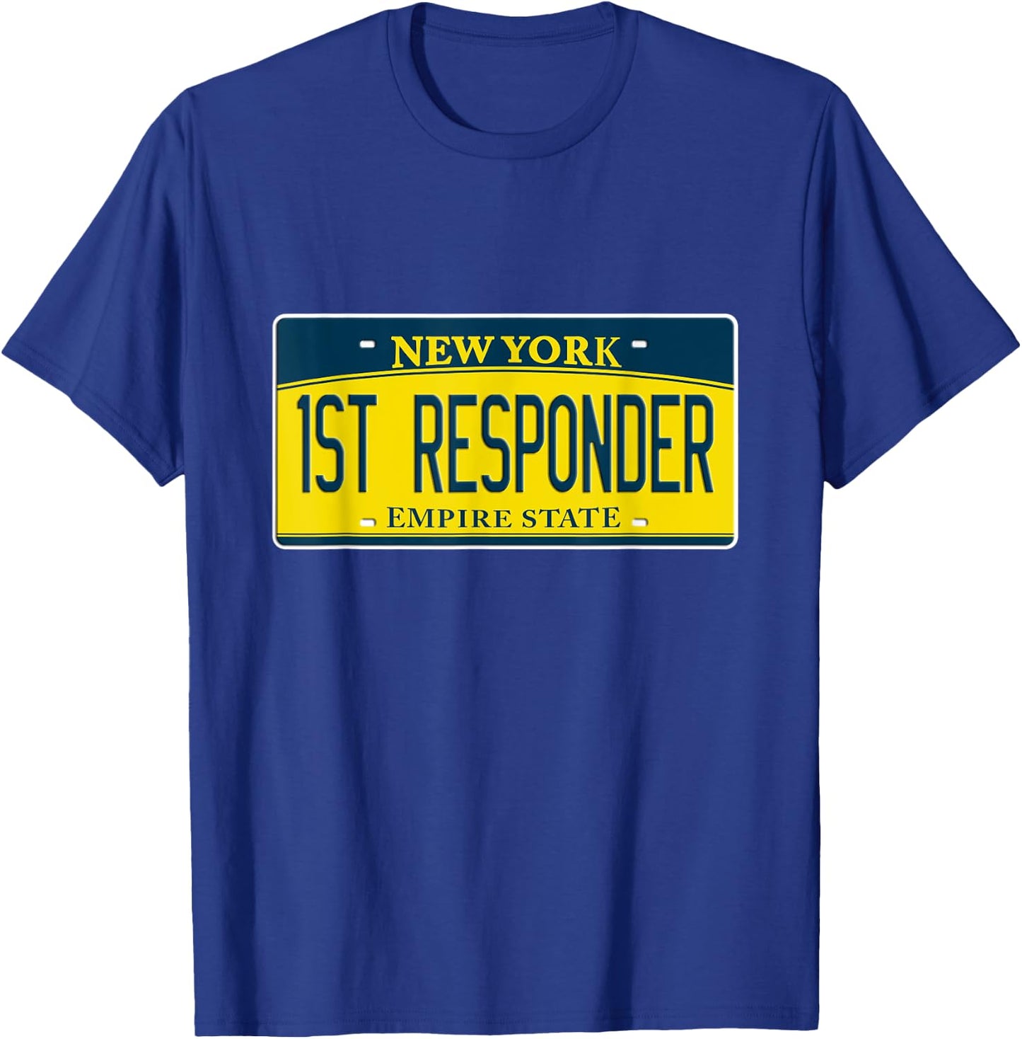 First Responder New York NY USA Fire Police Department EMS T-Shirt - T-Shirt | Royal