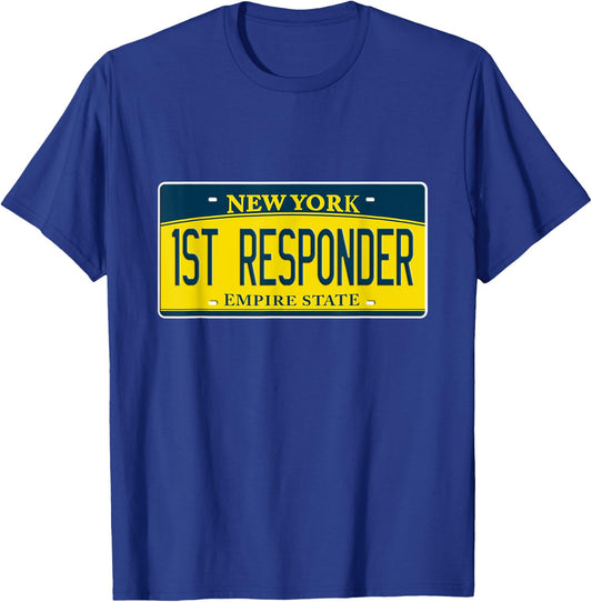 First Responder New York NY USA Fire Police Department EMS T-Shirt - T-Shirt | Royal