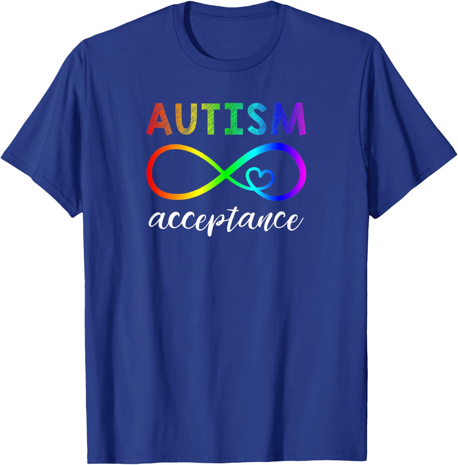 Red Instead Autism Shirt Autism Acceptance T-Shirt - T-Shirt | Royal