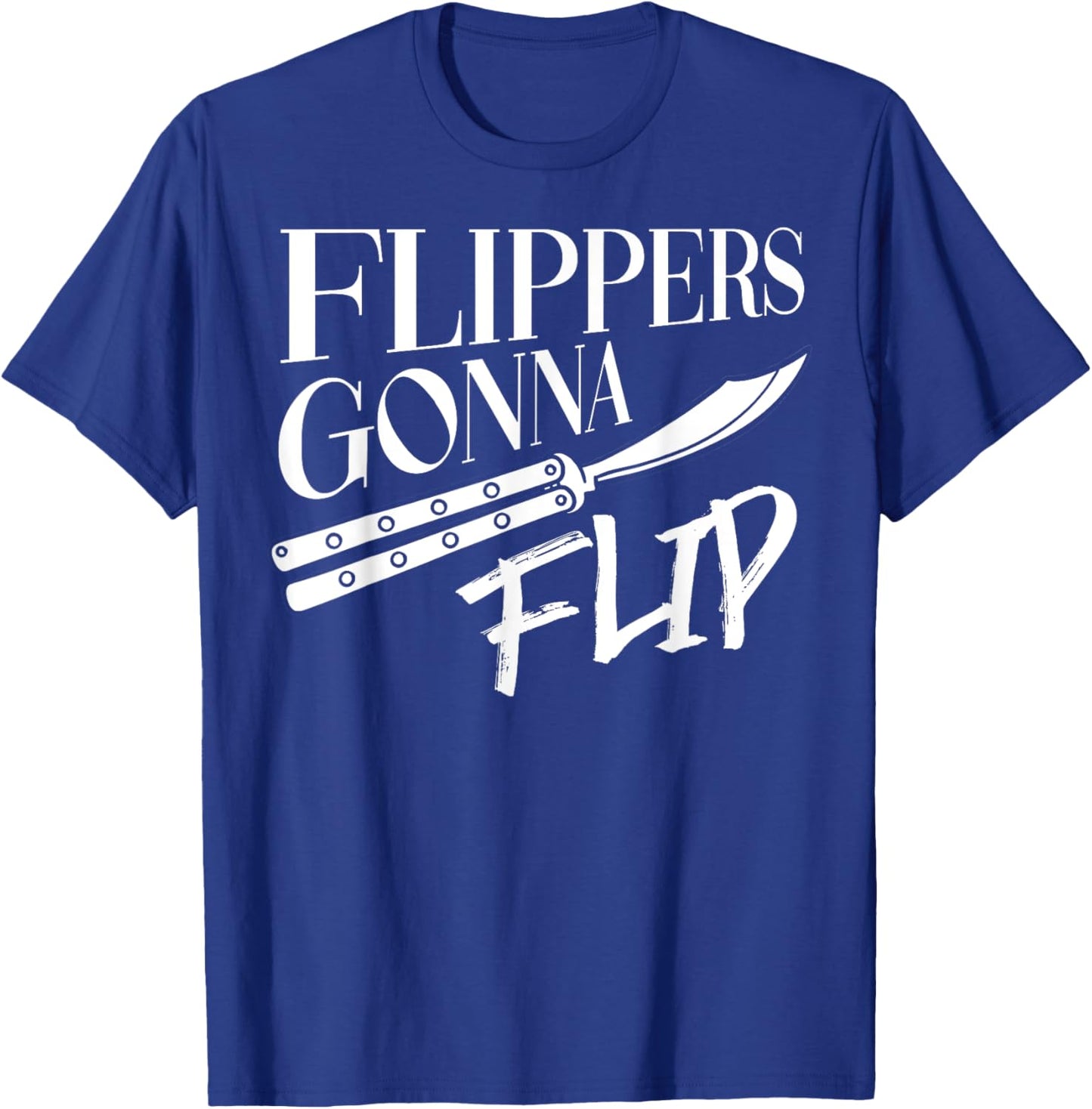 Balisong Flipping Gift Butterfly Knife Training T-Shirt - T-Shirt | Royal