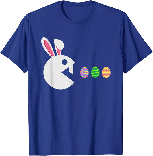 Bunny Happy Easter Egg Hunting Video Game Gamer Boys Kids T-Shirt - T-Shirt | Royal