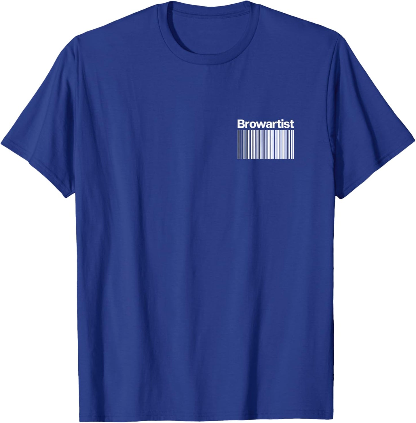 Brow Artist BACK Barcode Brow Artist T-Shirt - T-Shirt | Royal