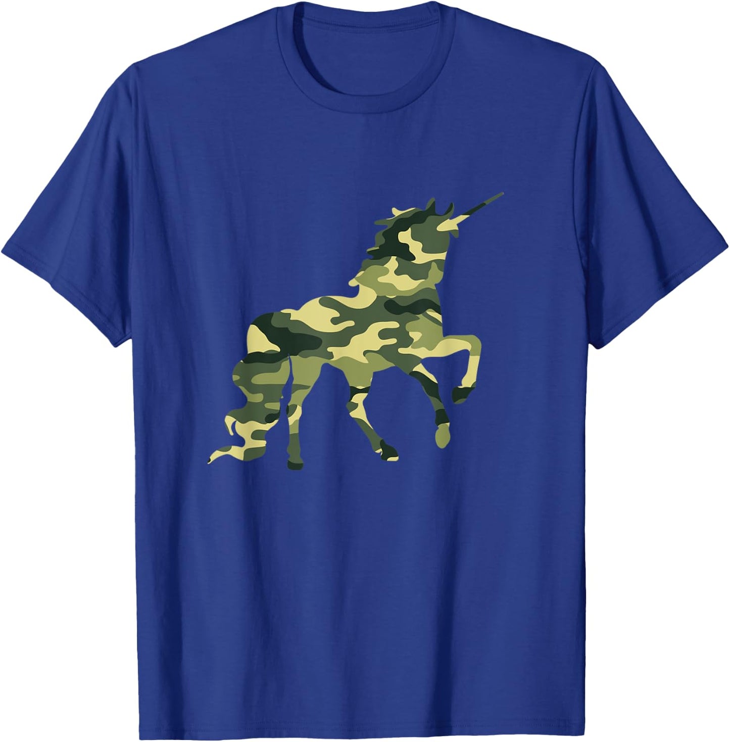 Funny Military Unicorn Gift Cute Camo Graphic Army Unicorn T-Shirt - T-Shirt | Royal