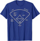 Who's on First, Funny Baseball Positions Names T-Shirt - T-Shirt | Royal