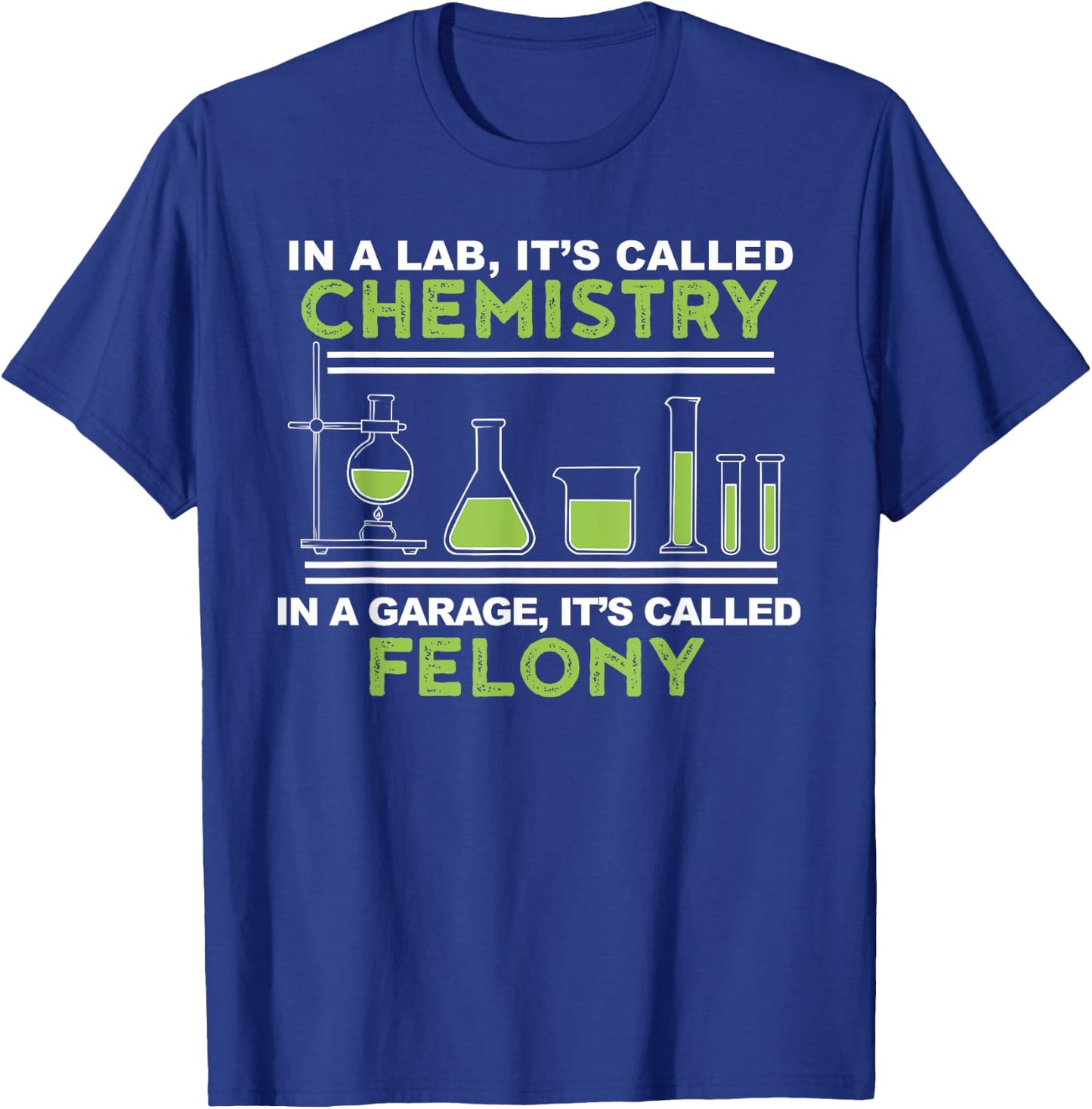 Chemistry Garage | Funny Chemistry Shirt T-Shirt - T-Shirt | Royal