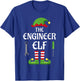 Engineer Elf Family Matching Group Christmas T-Shirt - T-Shirt | Royal