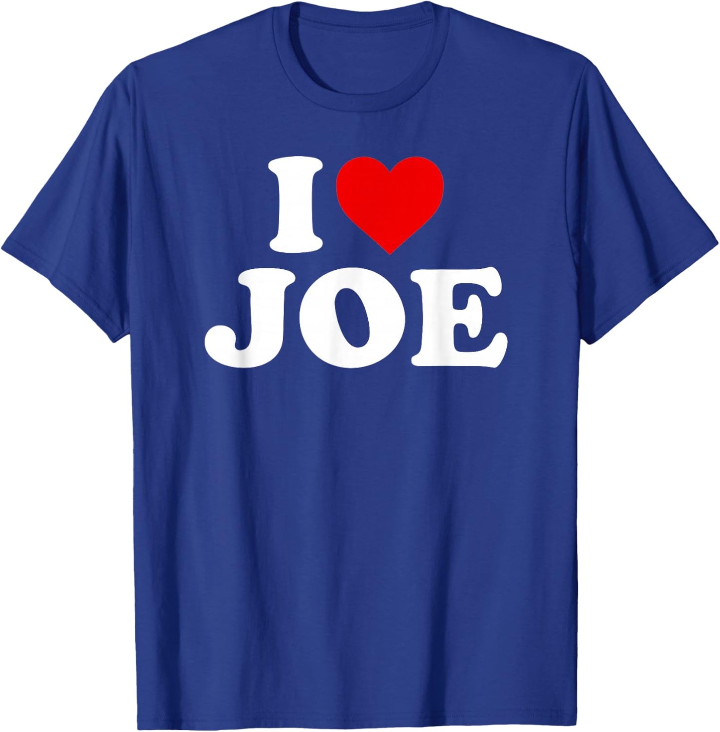 I Love Joe - Heart T-Shirt - T-Shirt | Royal