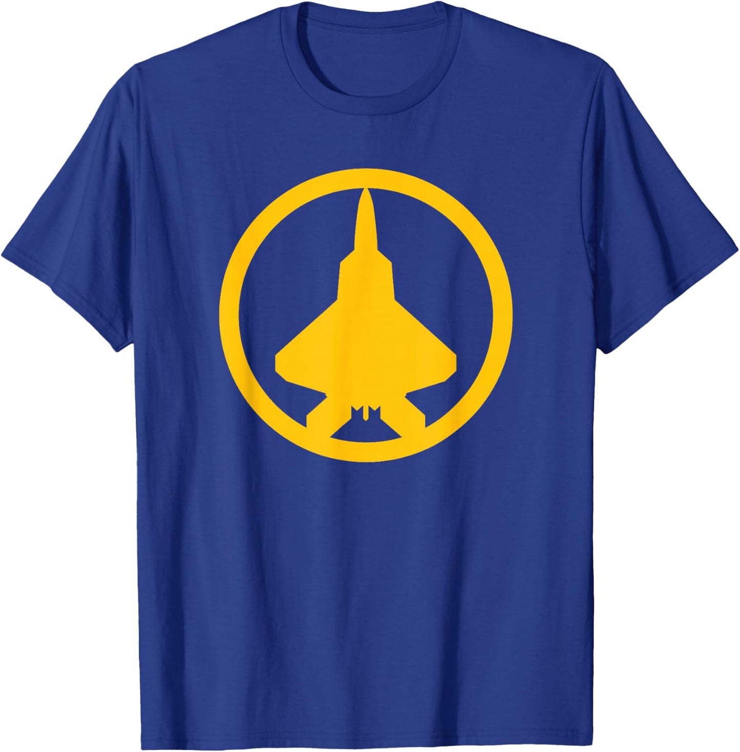F-22 Raptor (Yellow) Air Force Military Fighter Jet T-Shirt - T-Shirt | Royal