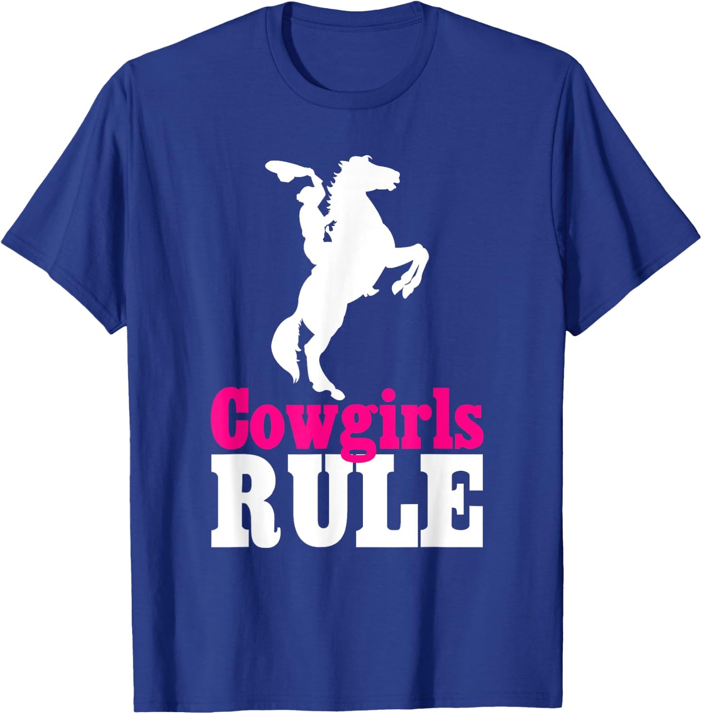 Cowgirls Rule, Horse, Country, Western, Cute T-Shirt - T-Shirt | Royal