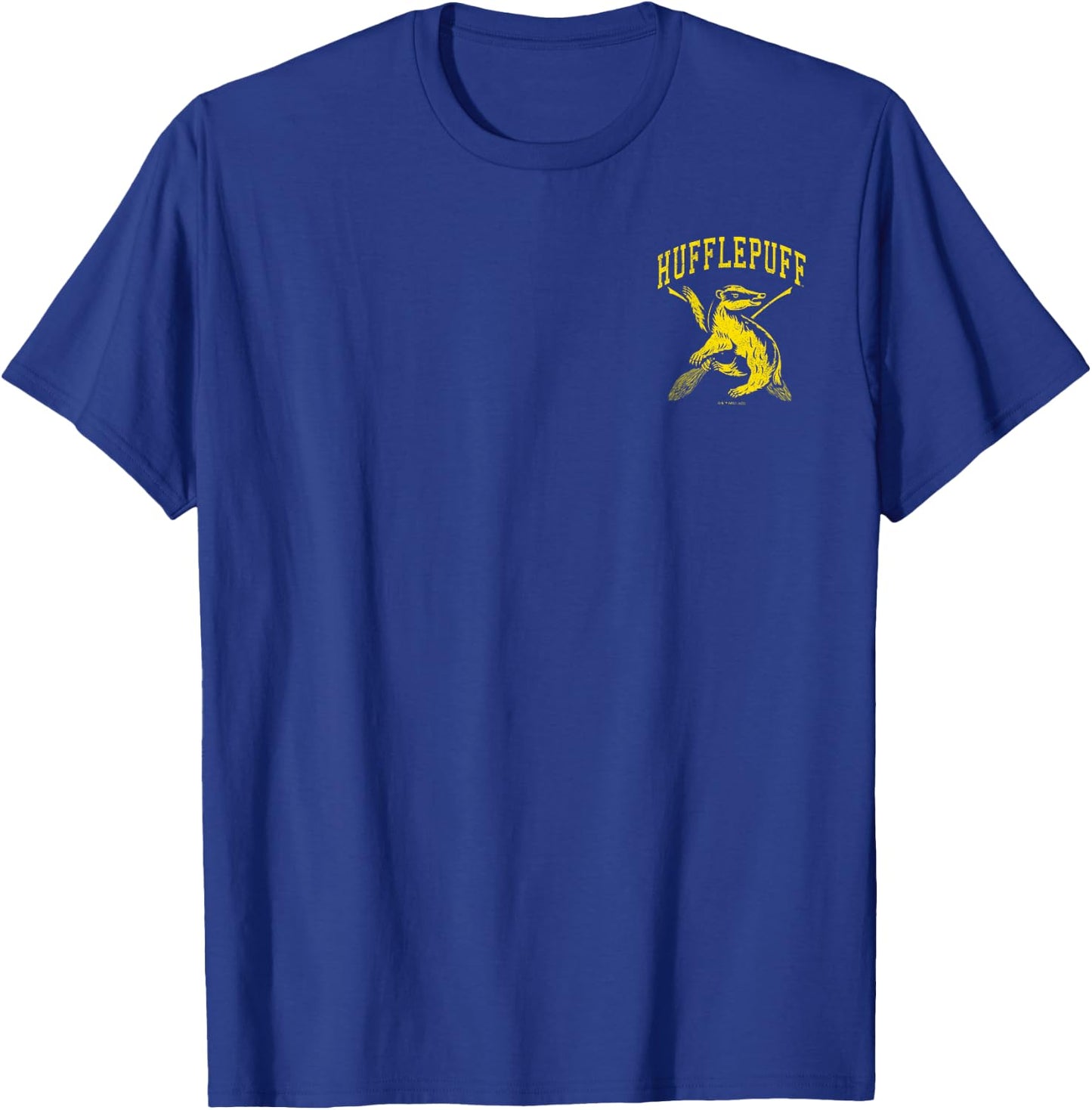 Harry Potter Hufflepuff Quidditch Crest Front and Back T-Shirt - T-Shirt | Royal