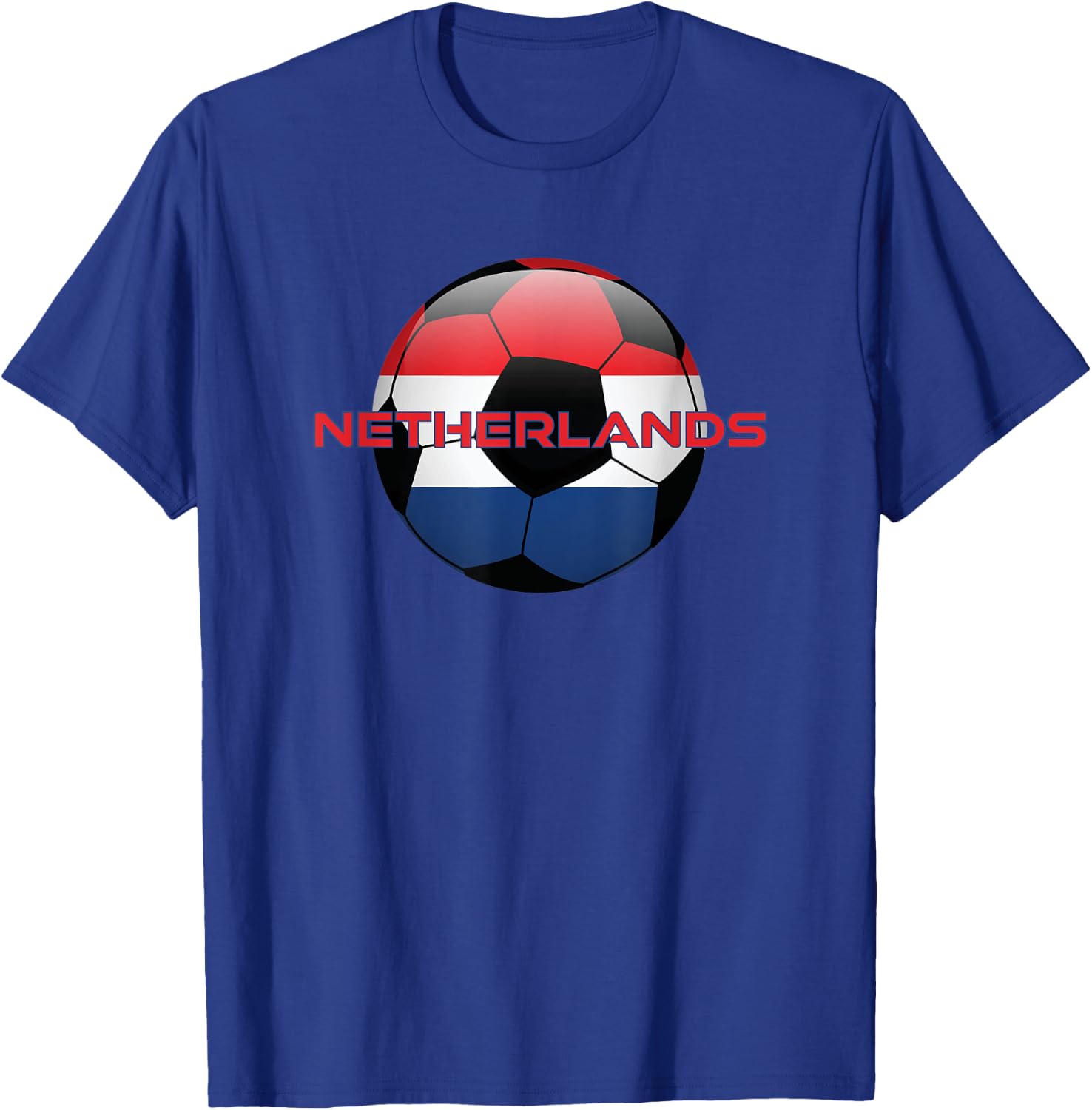 Netherlands National Flag Holland European Dutch Soccer Ball T-Shirt - T-Shirt | Royal