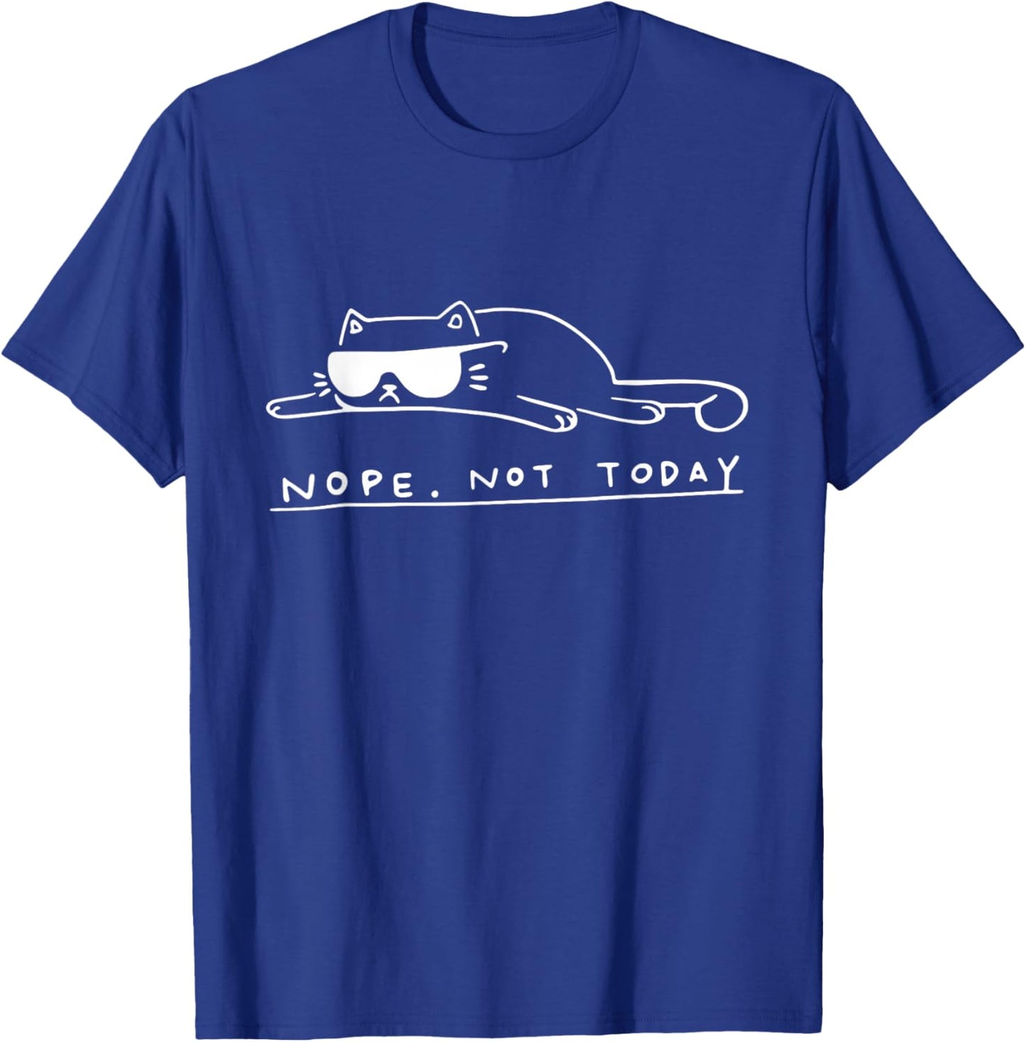 Funny Cat Cat Nope Not Today - -Kids, Black, S T-Shirt - T-Shirt | Royal