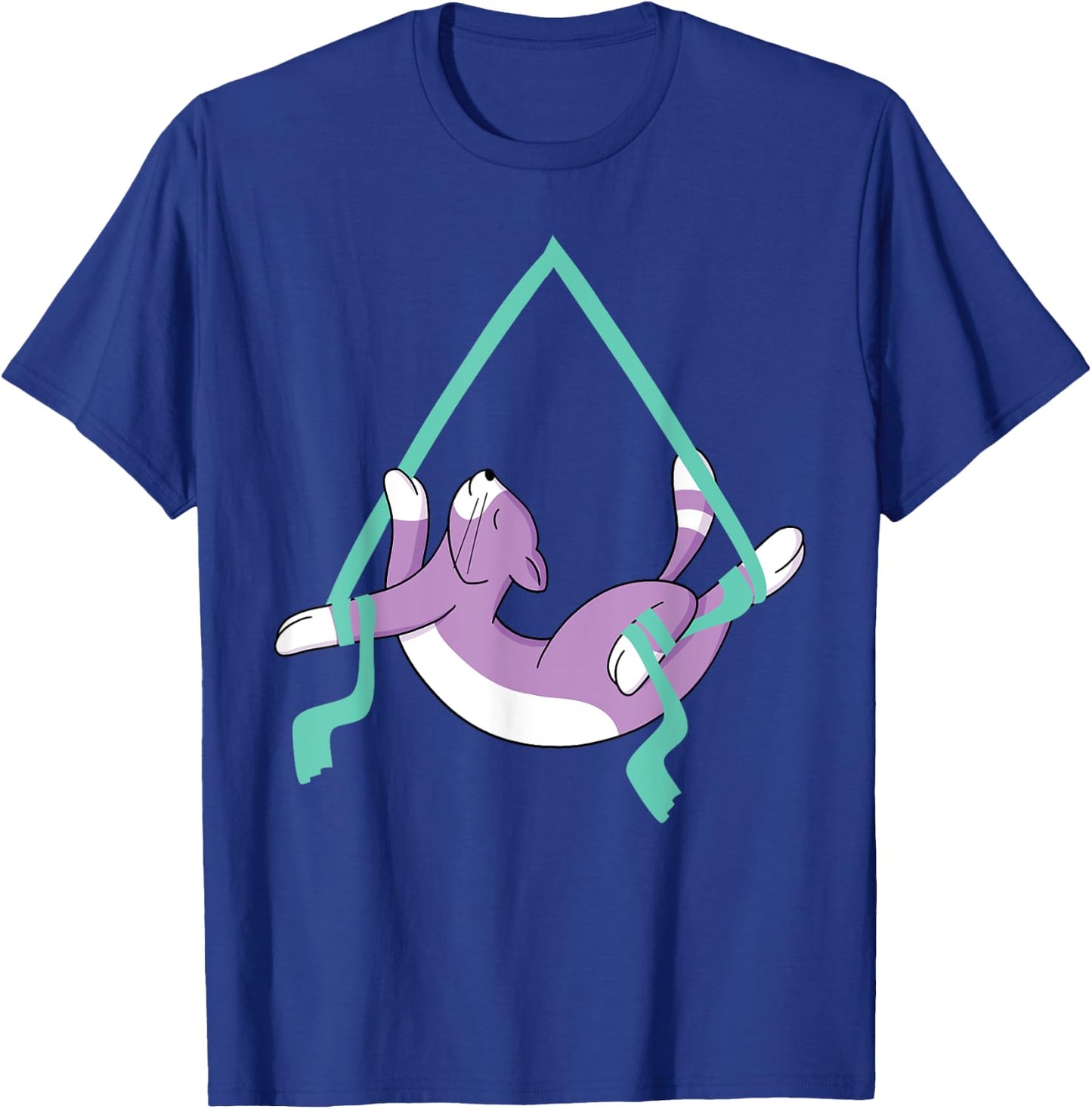 Aerialist Cat Aerial Profession Yoga Fitness Women Girls Kids T-Shirt - T-Shirt | Royal