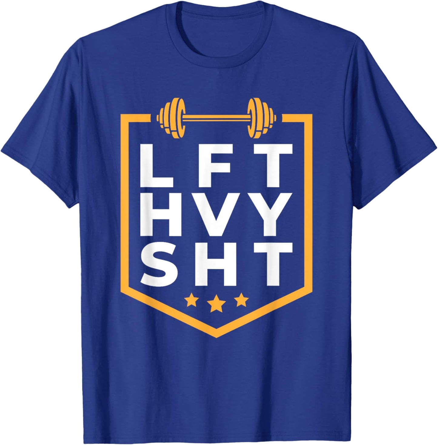 Funny Lift Heavy Shit Barbell Weightlifting T-Shirt - T-Shirt | Royal