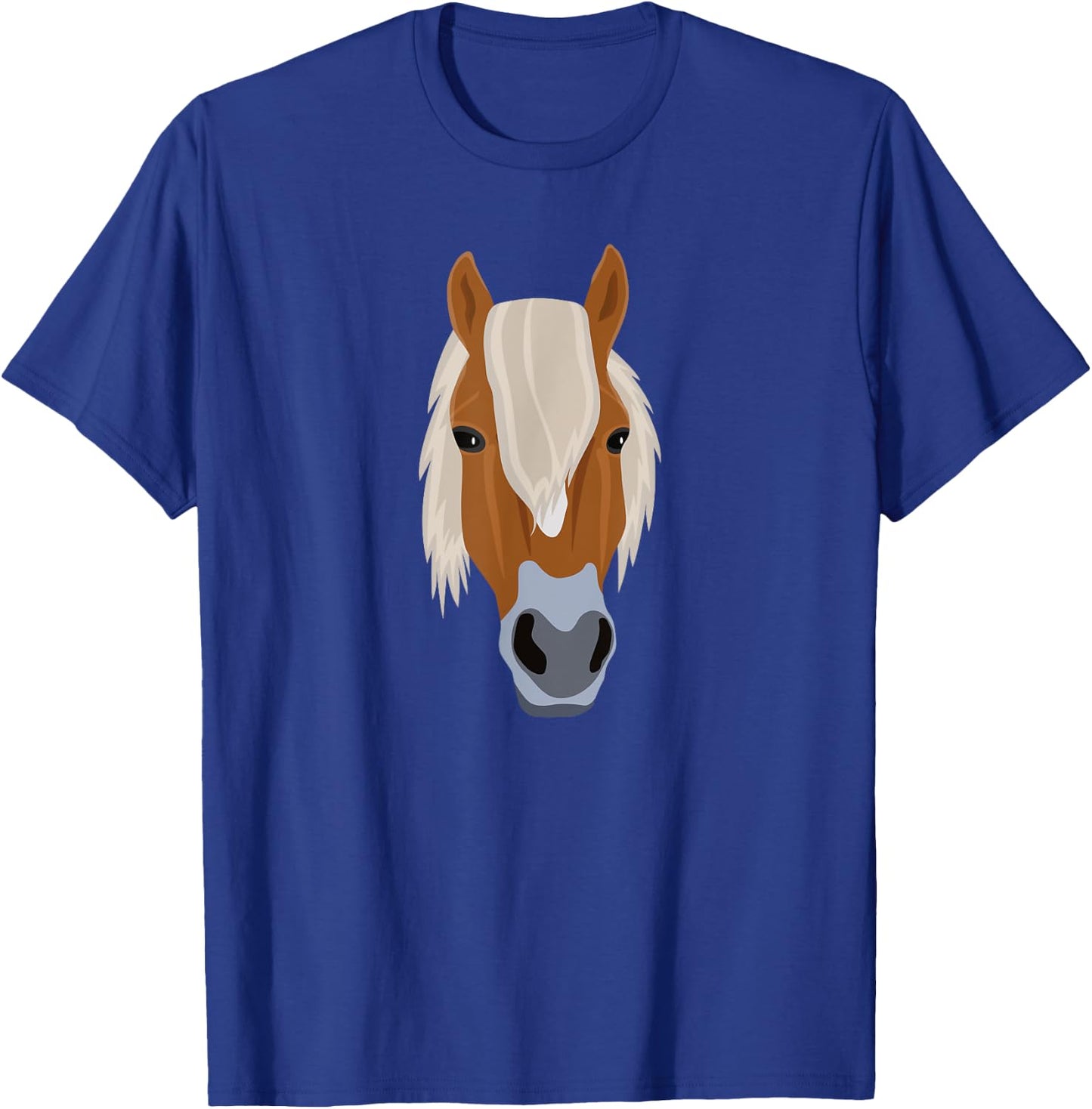 Haflinger Horse Head without Alps Edelweiss Flowers for Riders T-Shirt - T-Shirt | Royal