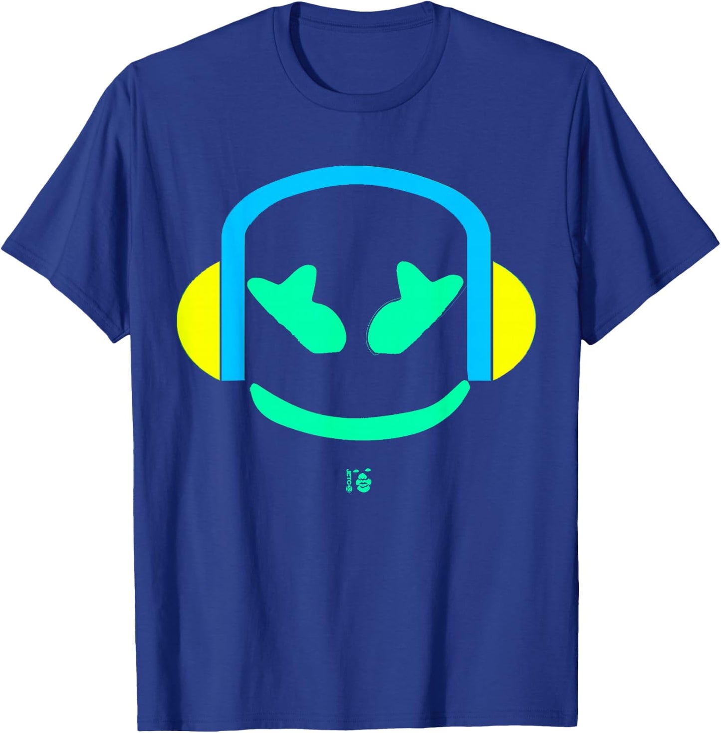 Funny DJ Mallow Face T-Shirt - T-Shirt | Royal