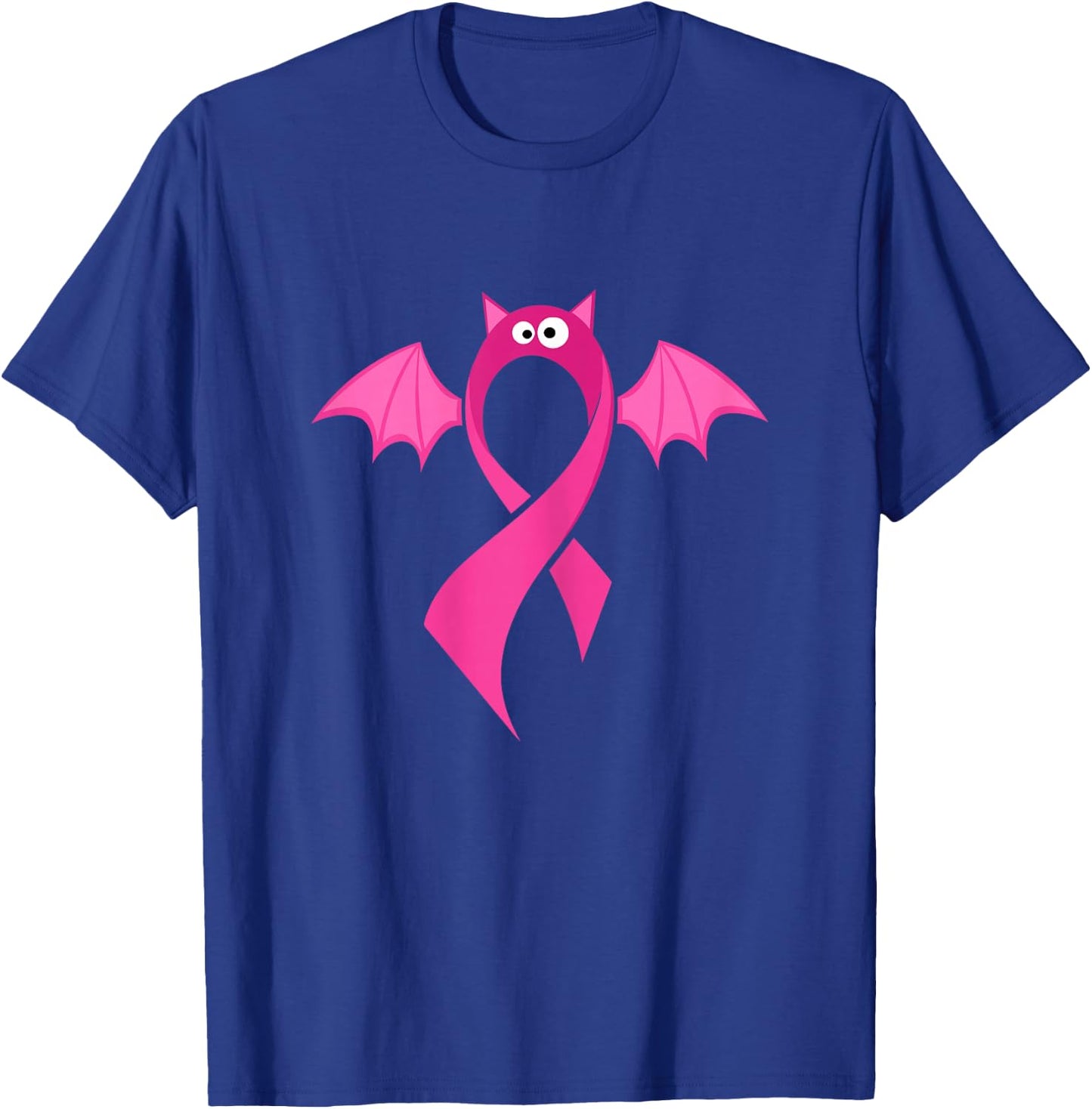 Breast Cancer Awareness Halloween Bat T-Shirt - T-Shirt | Royal