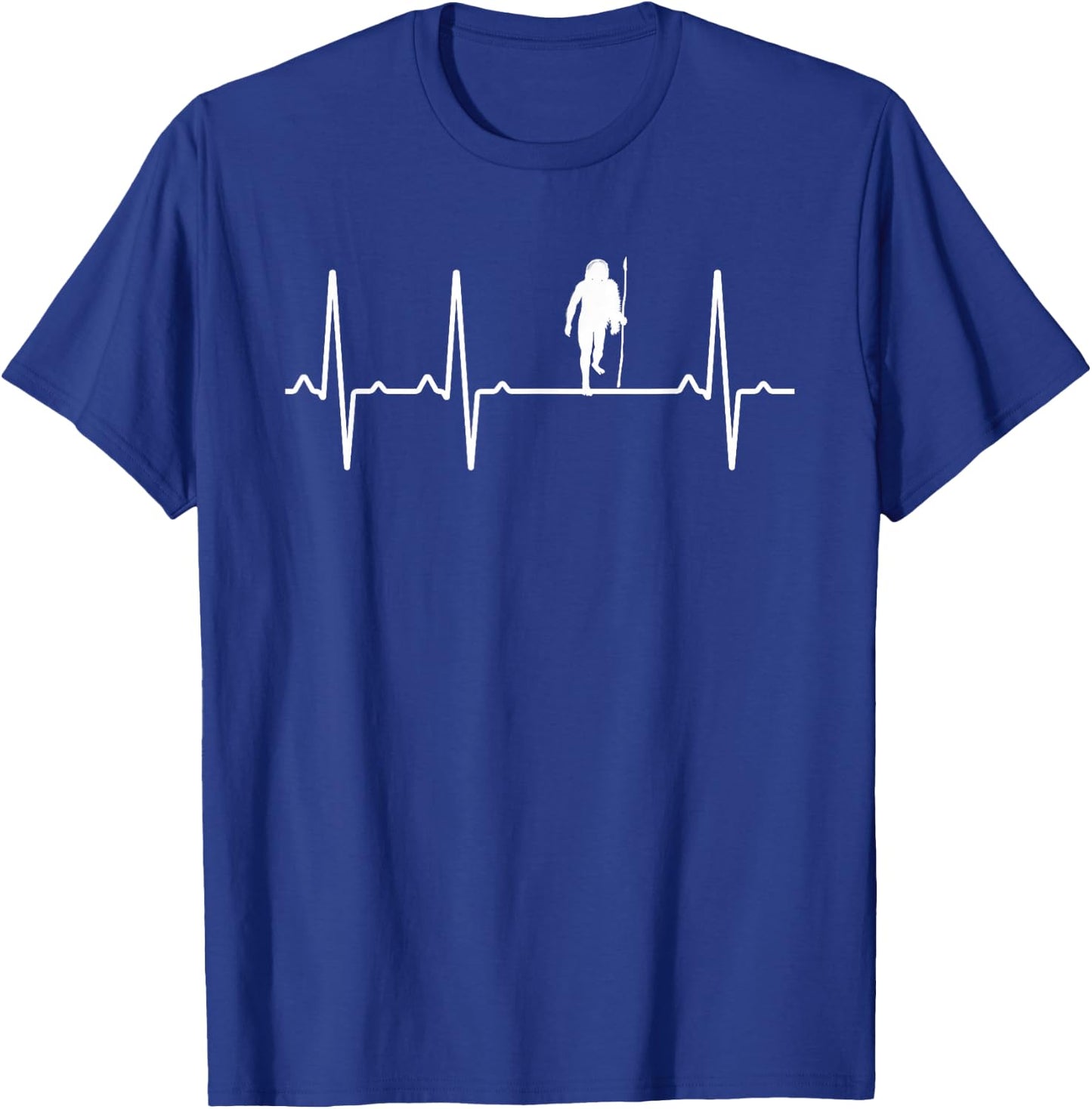 Neanderthal Heartbeat Gift Women Primate Lover T-Shirt - T-Shirt | Royal
