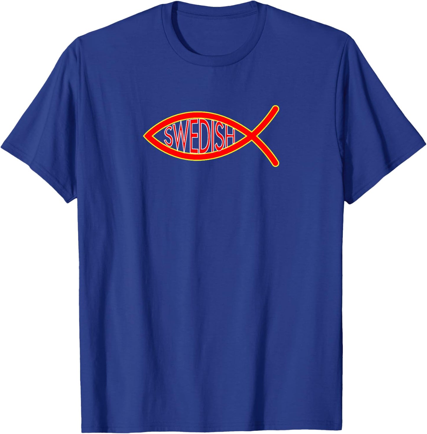 Sweden Shirt - Swedish Christian Fish Symbol T-Shirt - T-Shirt | Royal
