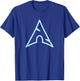 Arch Linux lovers Blue Large Logo Open Source Os T-Shirt - T-Shirt | Royal