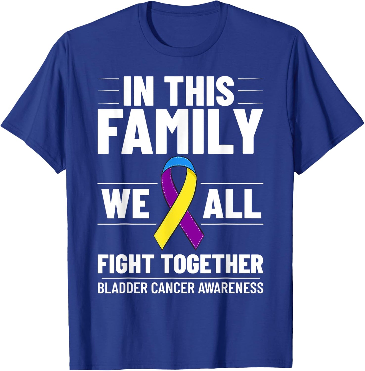 Bladder Cancer Ribbon Awareness Chemo Survivor T-Shirt - T-Shirt | Royal