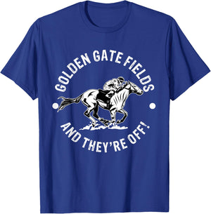 Golden Gate Field Racetrack Horse Racer Equestrian NY Derby T-Shirt - T-Shirt | Royal