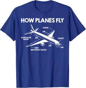 Aircraft Pilot Aerospace Engineer How Planes Fly Engineering T-Shirt - T-Shirt | Royal