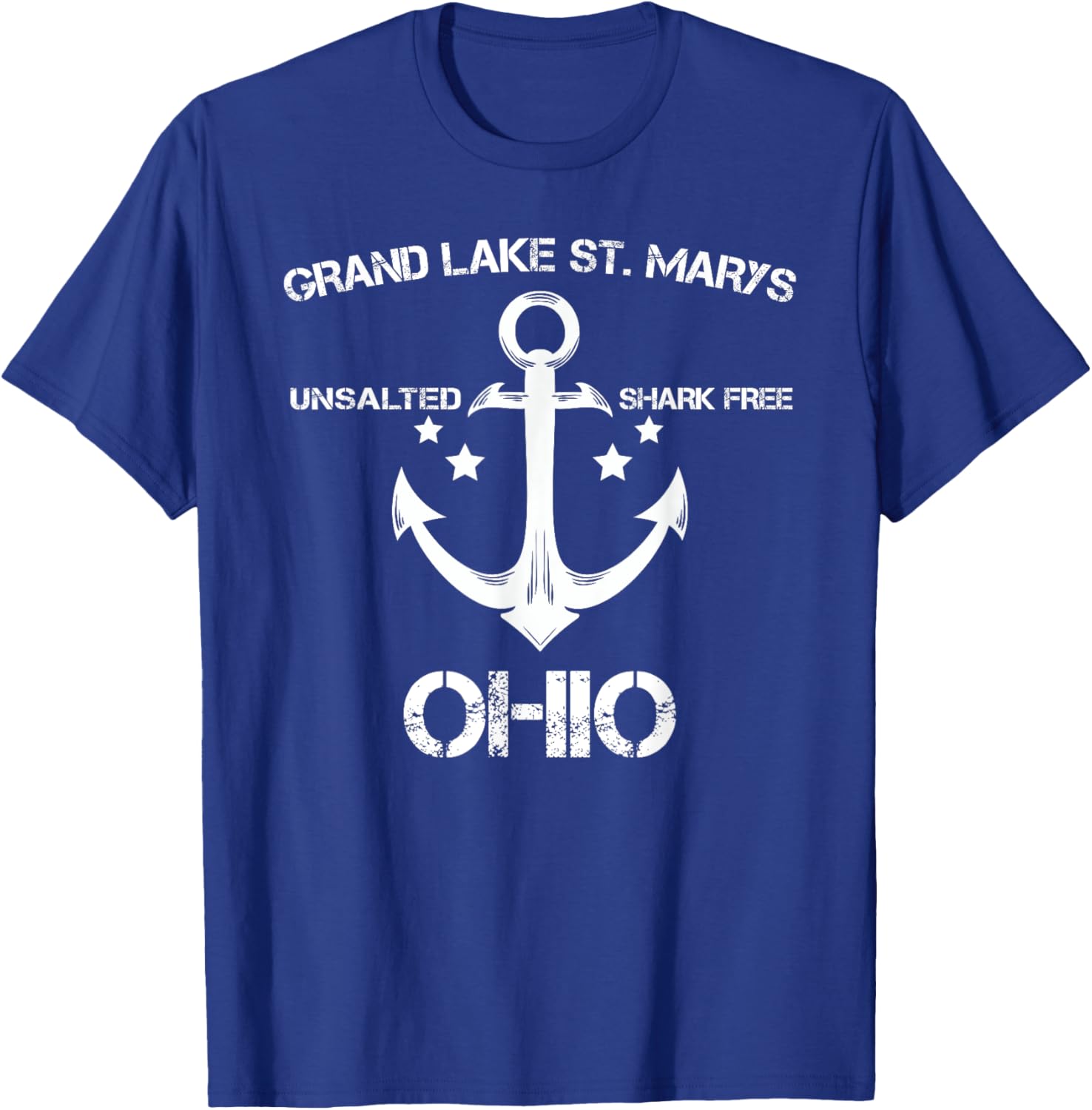 GRAND LAKE ST. MARYS OHIO Funny Fishing Camping Summer Gift Women Girls Kids T-Shirt - T-Shirt | Royal