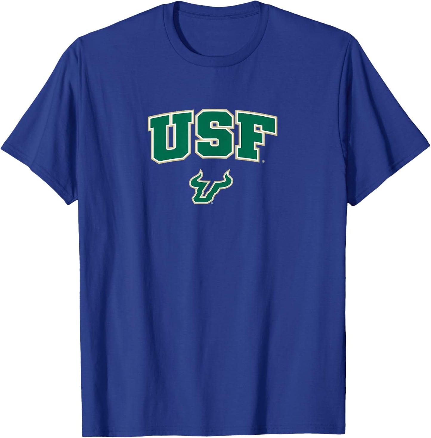 University of South Florida USF Bulls Arch Logo T-Shirt - T-Shirt | Royal