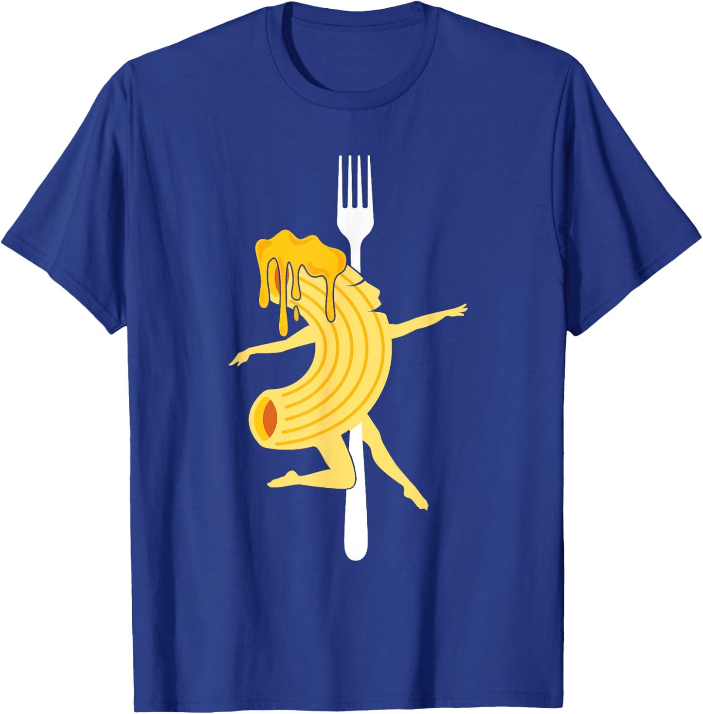 Mac & Cheese Pole Dancing - Macaroni Cheesy Lover Foodie T-Shirt - T-Shirt | Royal